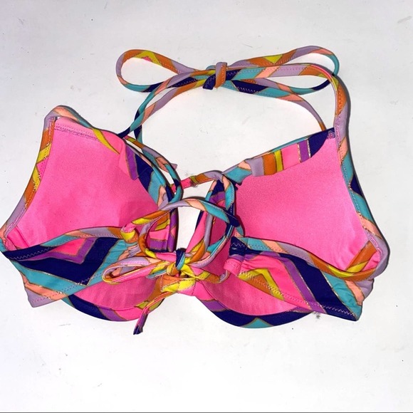 Victoria’s Secret Stripe Swimsuit Bikini Top Size 34B ~ - Picture 3 of 5